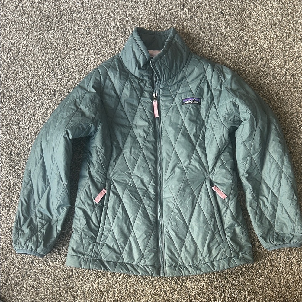 PATAGONIA NANO PUFF DIAMOND QUILT JACKET Kids 7 -8 nouveau green
